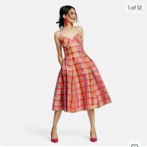 Isaac Mizrahi for Target silk plaid dress Top Gun